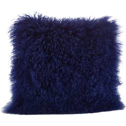 Saro Lifestyle Mongolian Lamb Fur Complete Decoration Pillows Blue (50.8x50.8cm)