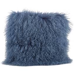 Saro Lifestyle Mongolian Lamb Fur Complete Decoration Pillows Blue (50.8x50.8)