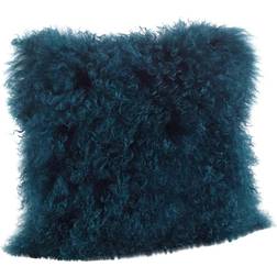 Saro Lifestyle Mongolian Lamb Fur Complete Decoration Pillows Blue (50.8x50.8cm)