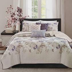 Madison Park Luna Bedspread Beige (228.6x228.6cm)