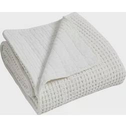 Levtex Home Mills Waffle Blankets White (152.4x127)