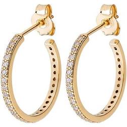 CU Jewellery Two Round Stone Ørering - Guld
