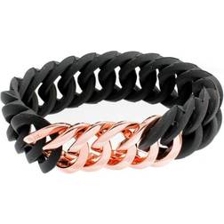 The Rubz 100176 Bracelet - Black/Rose Gold