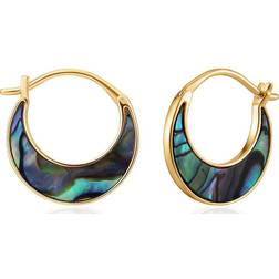 Ania Haie Shiny Tidal Abalone Crescent Earrings E027-07G