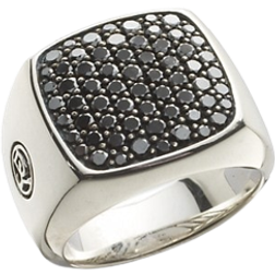 David Yurman Streamline Signet Ring - Silver/Diamonds