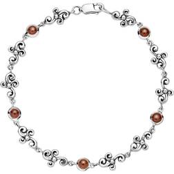 Lund Classic Bracelet - Silver/Garnet