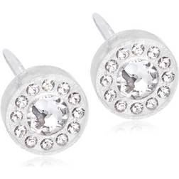 Blomdahl MP Brilliance Halo Earrings - Silver/Transparent