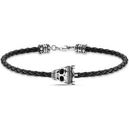 Thomas Sabo Skull Bracelet - Black/Silver