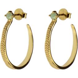 Hultquist Hultquist Aventurine Earrings Dam Creoler Diamenter: