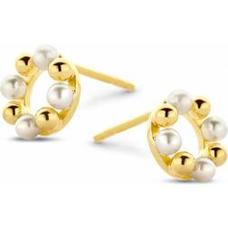 Spirit Icons Gem Stud Örhängen Med Pärlor - Silver