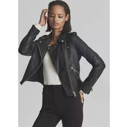 Reiss Gigi Leather Biker Jacket