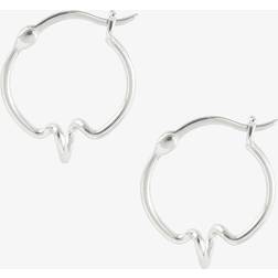 Hultquist Heartbeat Hoops Earring - Silver