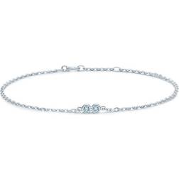 ID Fine Capella Armbånd, Rhodium/hvid