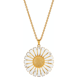 Lund Copenhagen Marguerit Necklace - Gold/White/Transparent