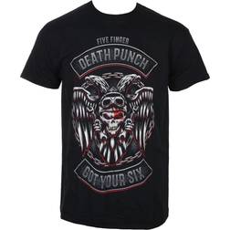 t-shirt til mænd five finger death punch biker -mærke rock off