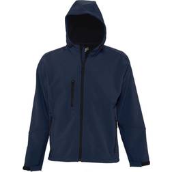Sols SOLS Mens Replay Hooded Soft Shell Jacket (Breathable, Windproof And Water Resistant) (Black)