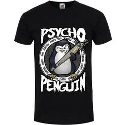 Psycho Penguin Mens Cute Cuddly & Psychotic T-Shirt (Black/White)