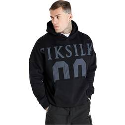 Siksilk Drop Shoulder Relaxed Fit Hoodie - Black