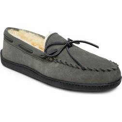 Minnetonka Sheepskin Hardsole - Grey