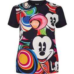 Desigual Women's Mickey cotton T-shirt by Mr. Christian Lacroix, Black