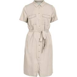 Vila Bista S/S Shirt Dress Birch