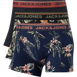 Jack & Jones Flower 3-pak Underbukser, Dark Navy