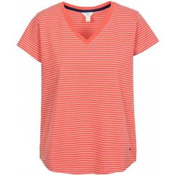 Trespass Womens Konnie V Neck T Shirt (Peach Stripe)