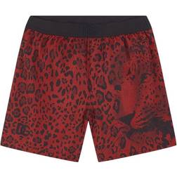 Dolce & Gabbana Kid's Leopard Printed Swim Shorts - Red