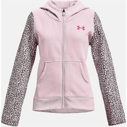 Under Armour Girls' Rival Fleece Full Zip Hoodie Black/White