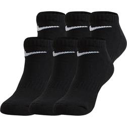 Nike Little Kid's Dri-FIT No-Show Socks 6-pack - Black