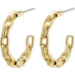 Pilgrim Eira Cable Chain Hoops - Gold