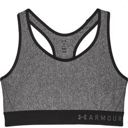 Under Armour Mid Keyhole Bra - Charcoal Full Heather/Black/Charcoal