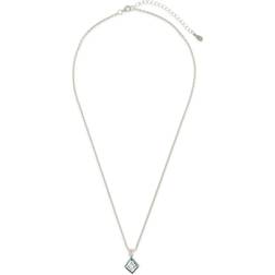 Sterling Forever Azurine Pendant Necklaces - Silver/Blue/Transparent