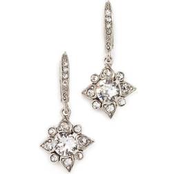 Oscar de la Renta licate Star Earrings Crystal/Silver