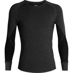 Icebreaker BodyfitZONE Thermische Top Met Lange Mouwen - Jet Heather/Black