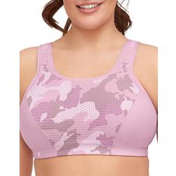 Glamorise Custom Control Wire-Free Sports Bra - Pink Camo Print