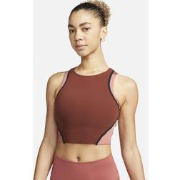 Nike Sporttop Dri-FIT Luxe Cropped Tank - Zwart/Wit