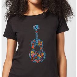 T-Shirt Femme Motif Guitare Coco - Noir