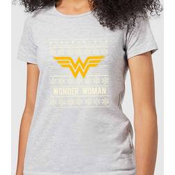 DC Comics Wonder Woman Christmas T-Shirt - Grey