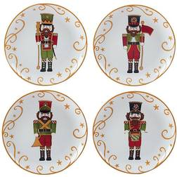 Certified International Holiday Magic Nutcracker Dessert Plate 22.86cm 4pcs