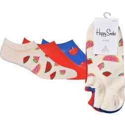 Happy Socks 3-Pack Fruit Trainer Blue/Cream/Red Small/Medium