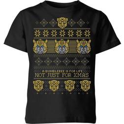 Bumblebee Classic Ugly Knit Kids' Christmas T-Shirt - Black