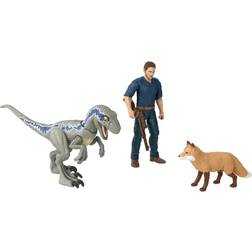 Mattel Jurassic World Dominion Owen & Velociraptr 'Beta' Dinosaur Figure Pack