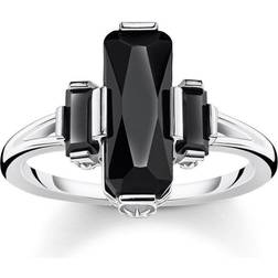 Thomas Sabo Bague Pierres Noires Argent Sterling 925 - Noires