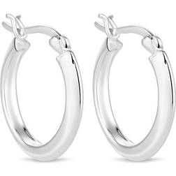 Simply Silver Simply Thick Hoop Earrings