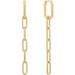 Ania Haie Chain Reaction Shiny Cable Link Drop Earrings E021-02G