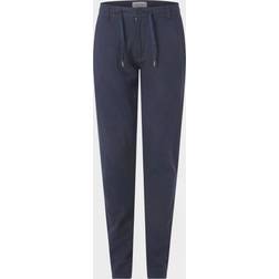 Lindbergh Tapered Fit Leinenhose mit Elastischem Bund - Weiss