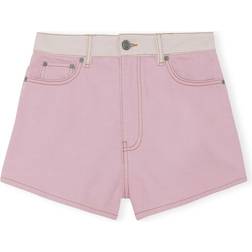 Ganni Belted Paperbag Denim Shorts