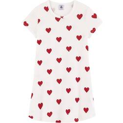 Petit Bateau Barn Heart Print Nattlinne Gräddvitt