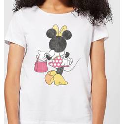 Disney T-Shirt Femme Minnie Mouse de Dos - Gris